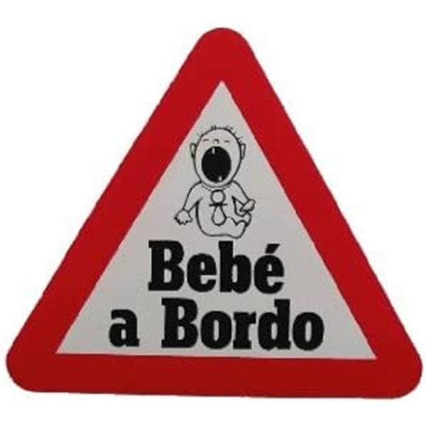  Bebe A Bordo - Adhesivo de seguridad (tablero hispano español  para bebés español) : Deportes y Actividades al Aire Libre