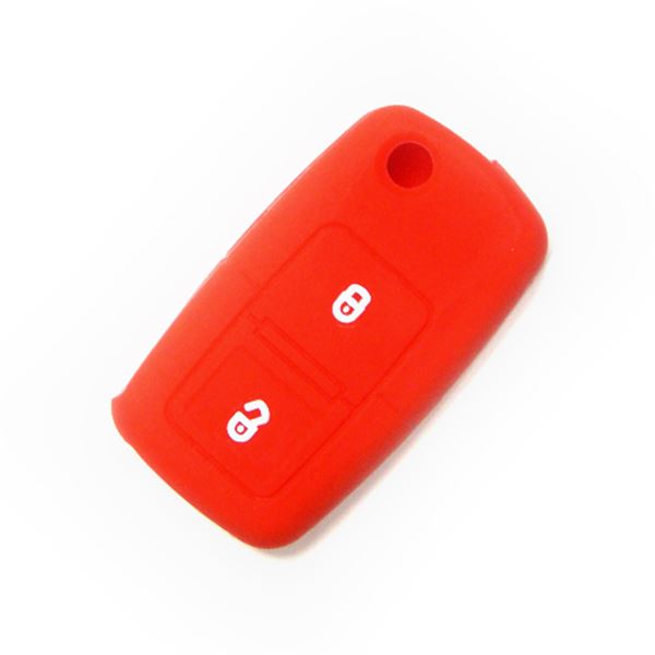 Funda mando Volkswagen-Seat-Skoda rojo 2 botones