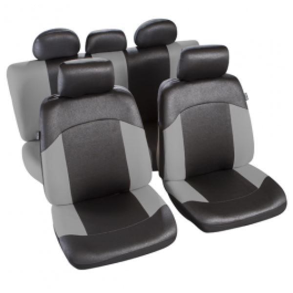 Respaldo de asiento coche negro/gris Vip magnético con cabezal - Feu Vert