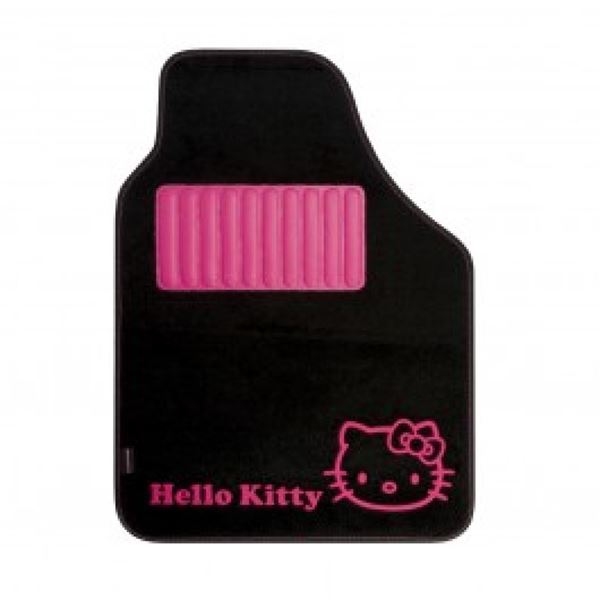 Juego alfombrillas de moqueta Hello Kitty negro