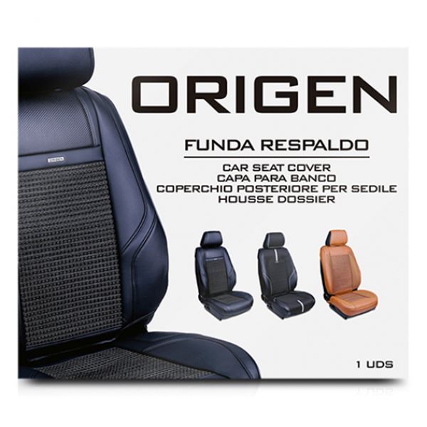 Funda asiento de coche negra/gris Origen modelo r6 - Feu Vert
