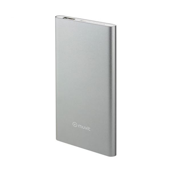Batería externa móvil 5000 mah Muvit plata