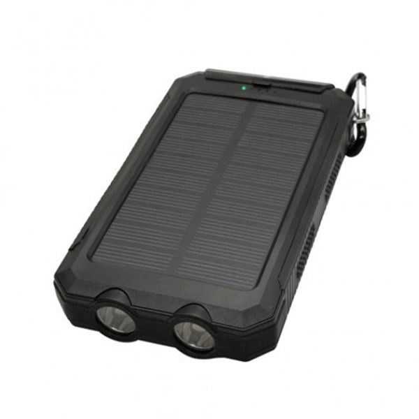 Batería externa móvil Muvit 10000 mah solar negro