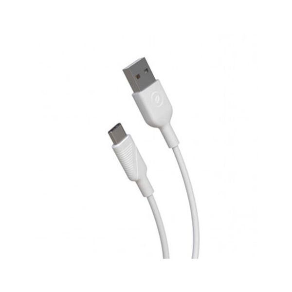 Cable usb para coche tipo c 3a 1,2 m blanco Muvit for change