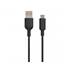 Pack cargador móvil usb 2.4a y cable micro usb 2.4a 1,2m negro Muvit for change