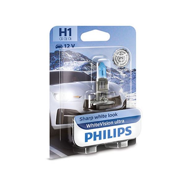 Bombilla h1 Philips whitevision ultra 12v 55w 1ud