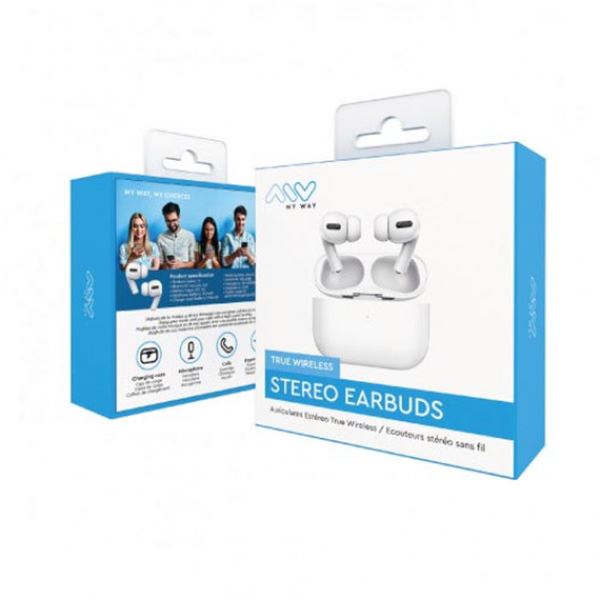 Auriculares estéreo Wireless pro blancos Myway