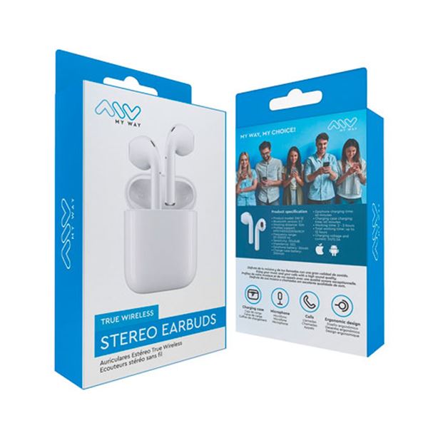 Auriculares inalámbricos Myway touch control blanco