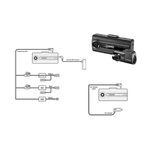 Cámara de vigilancia coche wifi Alpine dvr-f200 - Feu Vert