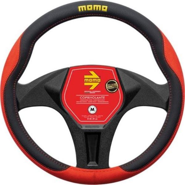 Cubrevolante Momo Comfort microfibra rojo negro