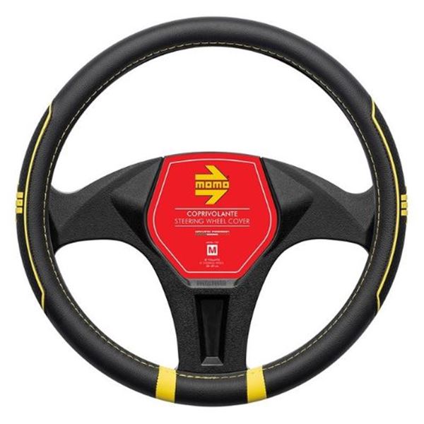 Cubrevolante Momo Fast negro amarillo