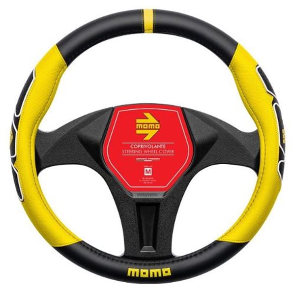 Cubrevolante Momo Fun negro amarillo
