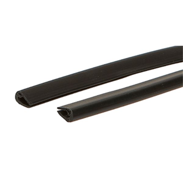 2 topes de puerta ajustables Carlinea 45 cm PVC negro